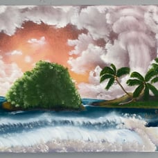 Canvas painting of Hawaii