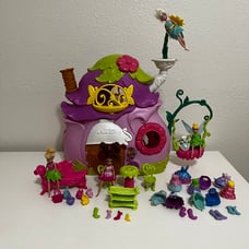Disney Fairies Tink’s Pixie Cottage Tinkerbell Playset House Dolls Accessories