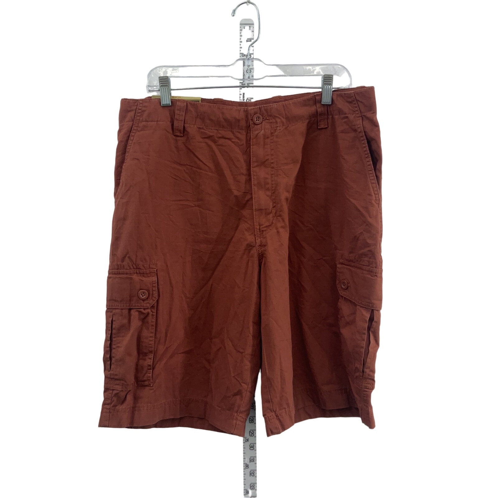 G.H. Bass Earth Men's Orange Cargo Shorts Size 36 NWT