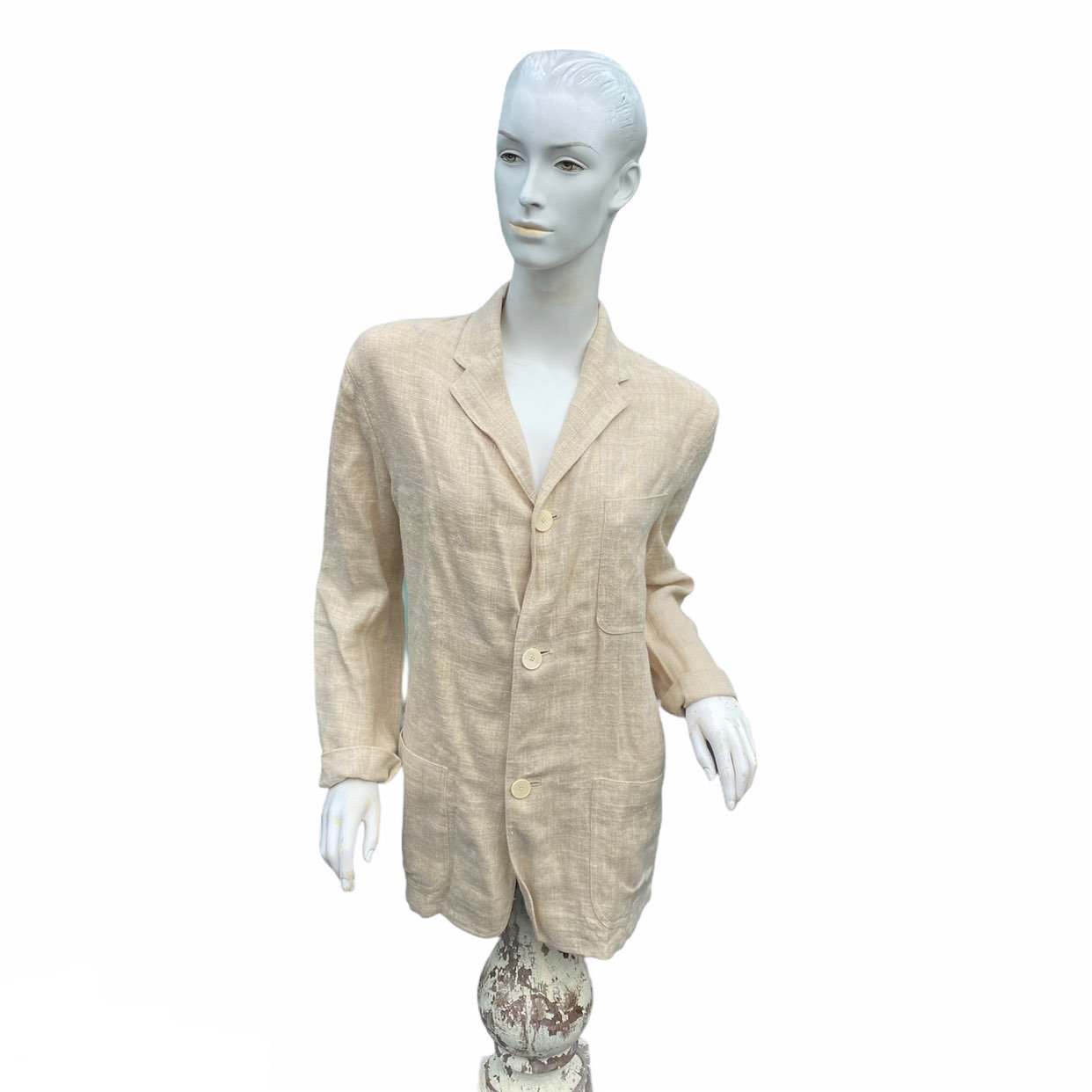 Ralph Ralph Lauren vintage cream linen classic blazer 10