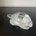 Baccarat Turtle or Tortoise Double Signed Clear Paperweight Figurine