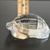 Baccarat Turtle or Tortoise Double Signed Clear Paperweight Figurine