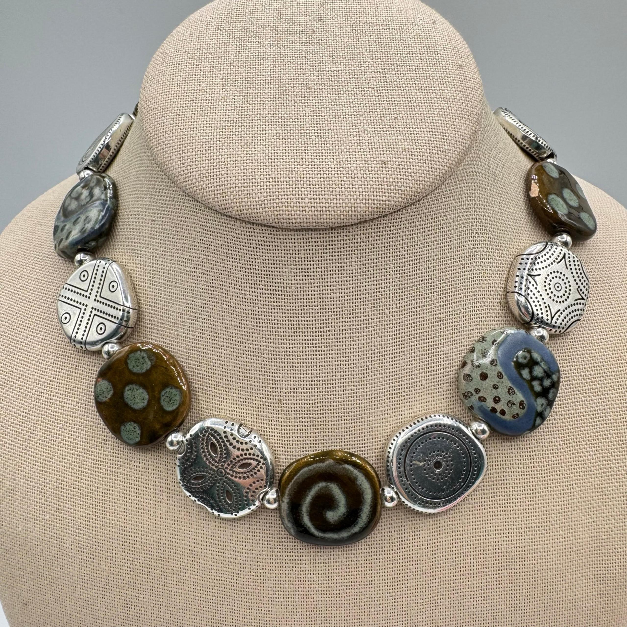 Brighton Kenya Kazuri Necklace Women Artisan Handcrafted Ceramic Beads Tribal