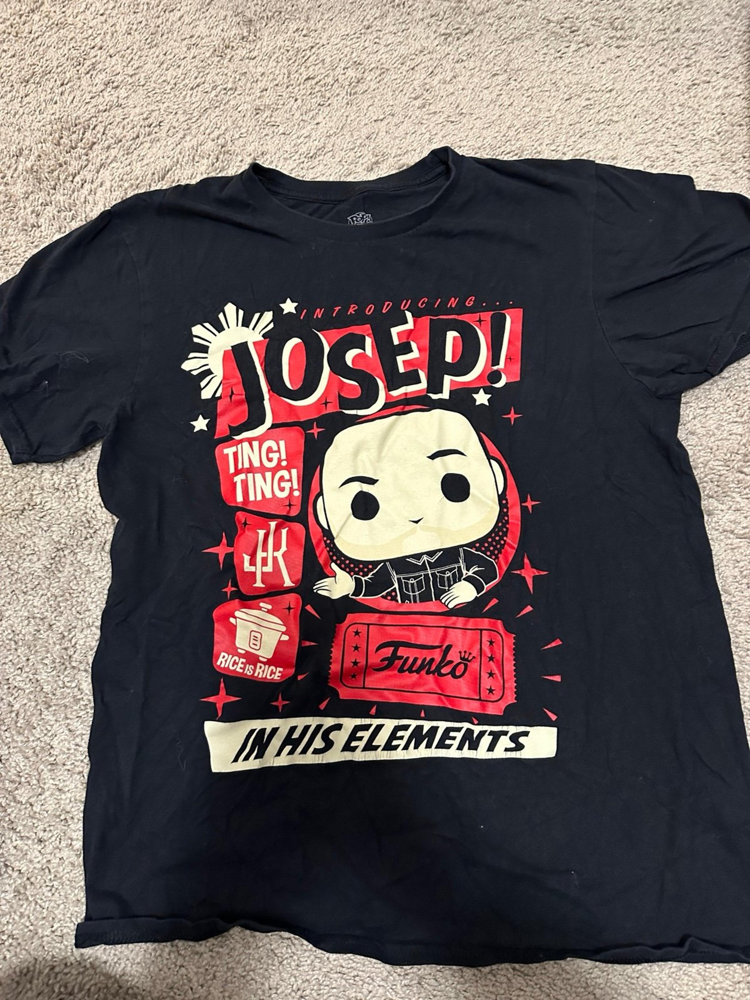 Josep Funko Pop Mens T Shirt Size Medium Stand Up Comedy Jo Koy Rice is Rice Red
