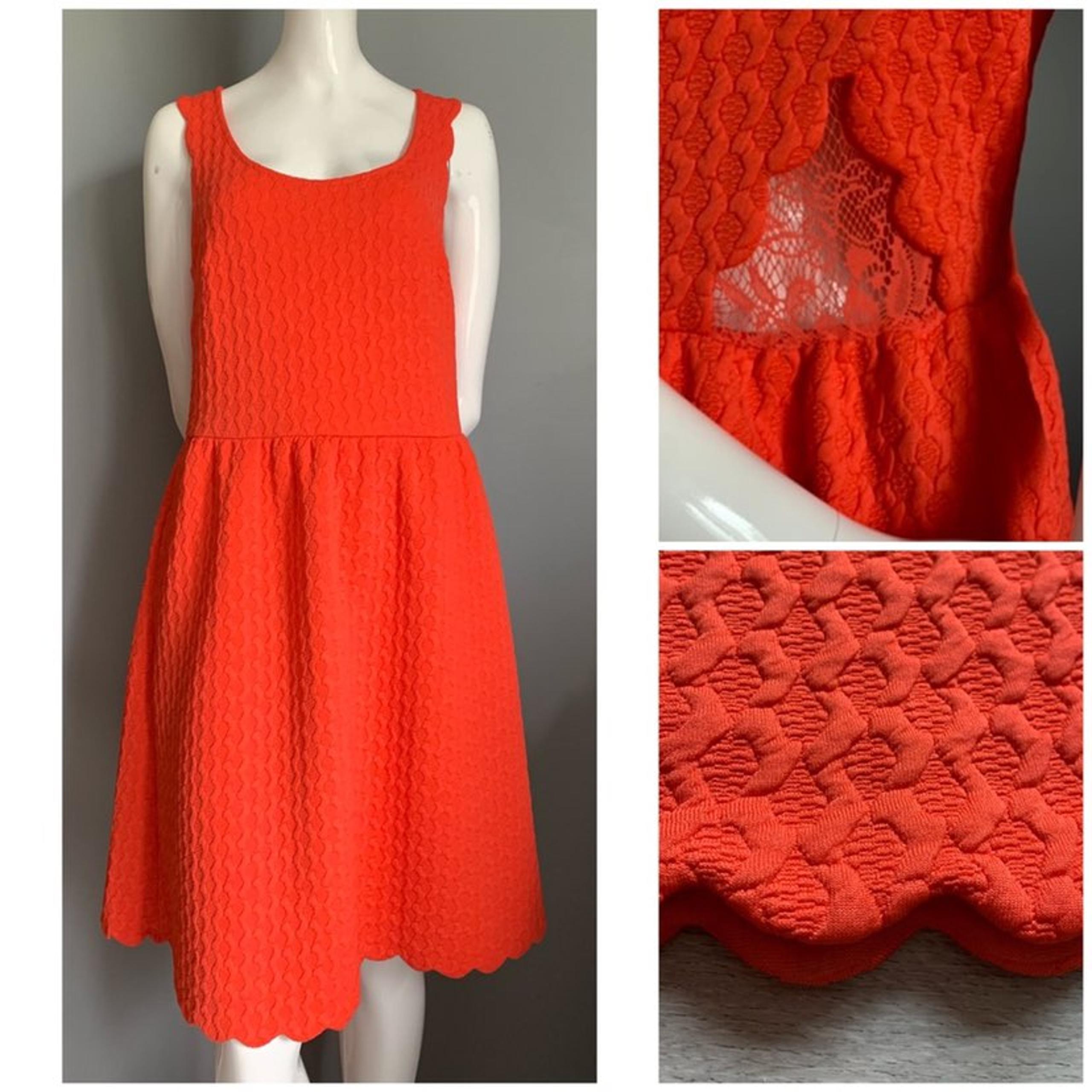 Anthropologie Maeve Caye textured scalloped dress