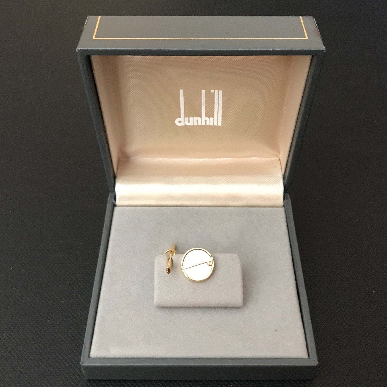 Dunhill d-Logo Silver & Gold Tie Clasp