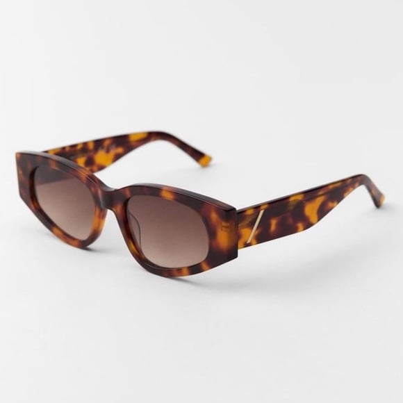 NWT Zara Woman Accessories TORTOISESHELL EFFECT RECTANGULAR SUNGLASSES