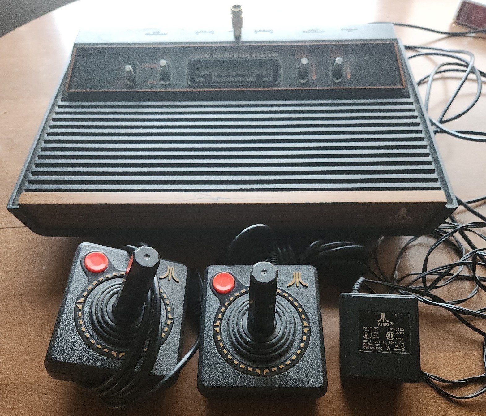 Atari 2600 Console with 2 controllers and TV video adapter