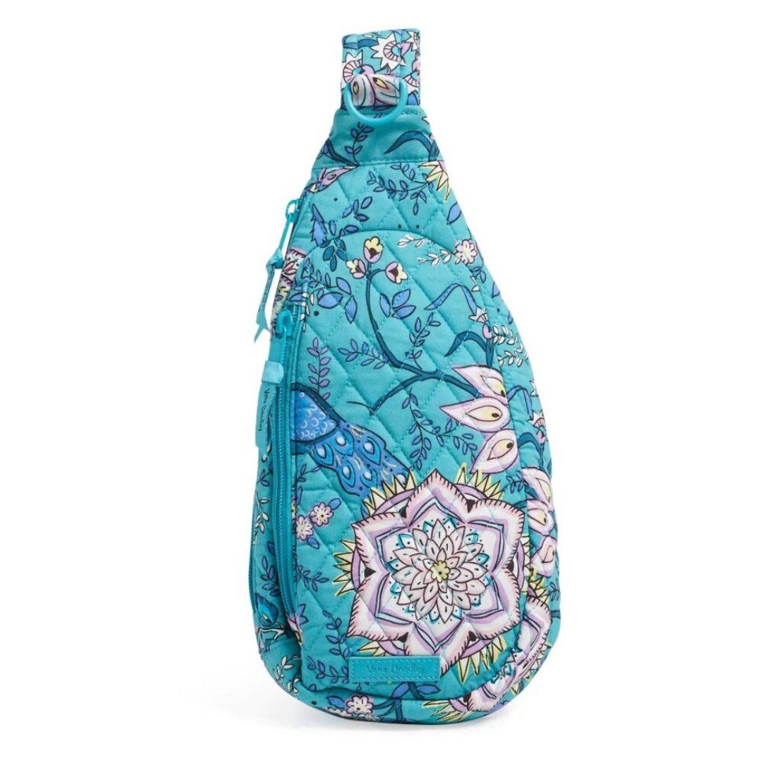 Vera Bradley Essential Compact Sling Backpack in Peacock Garden NWT
