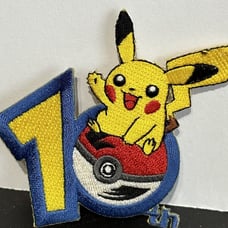 Pokémon 10th Promotional anniversary patch Vintage Unused Pikachu Rare
