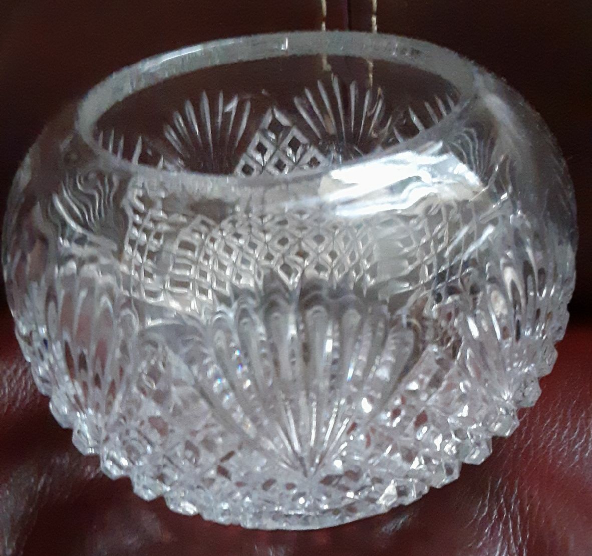 Vintage cut Glass flower vase