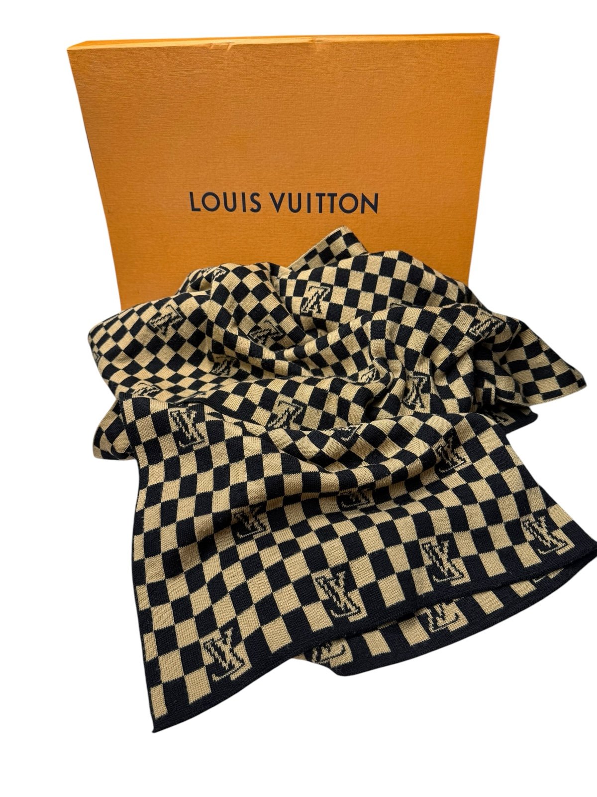 Louis Vuitton, Checkered Logo Scarf