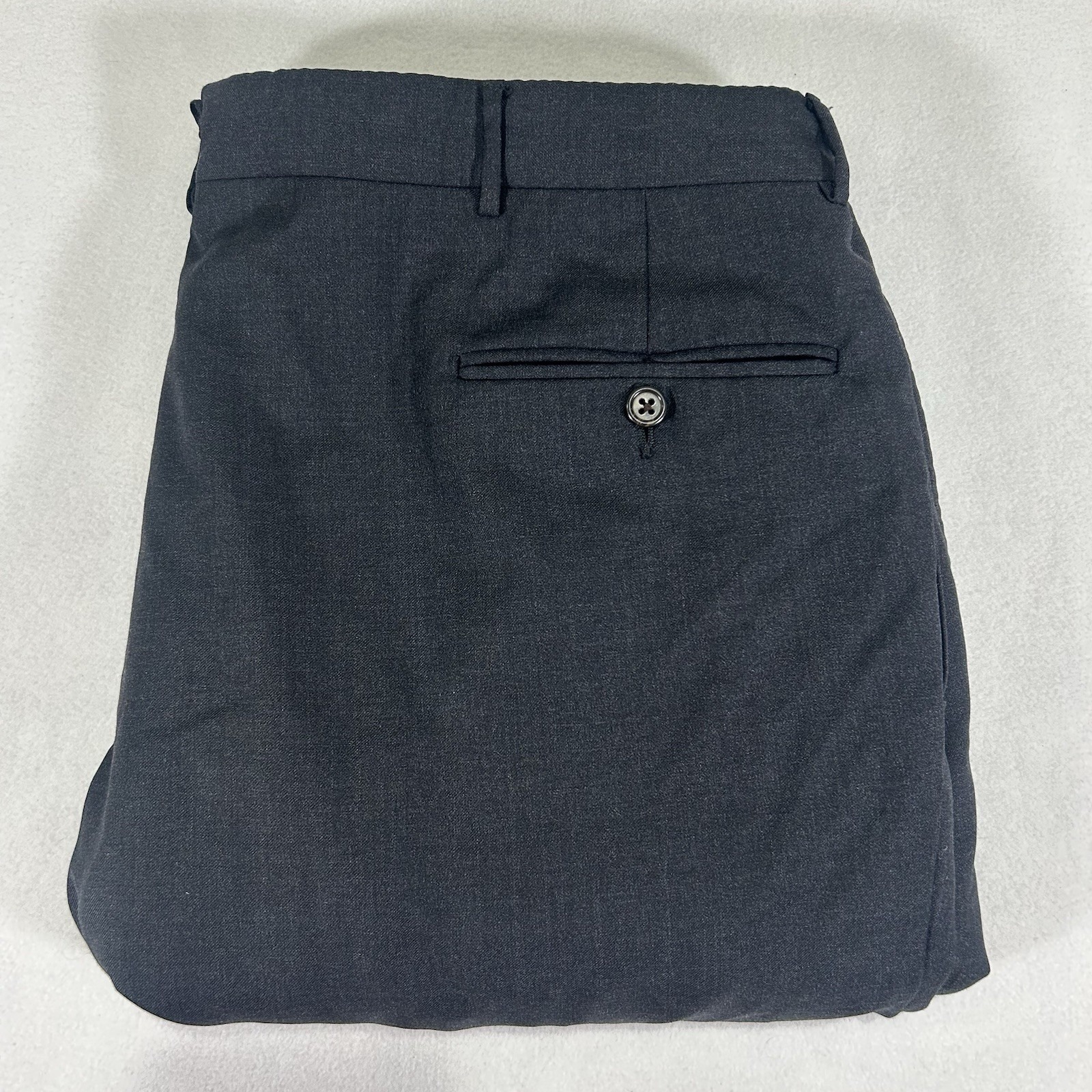 Vintage Polo Ralph Lauren Wool Pants Mens 40 Dark Gray Pleated Made In Italy