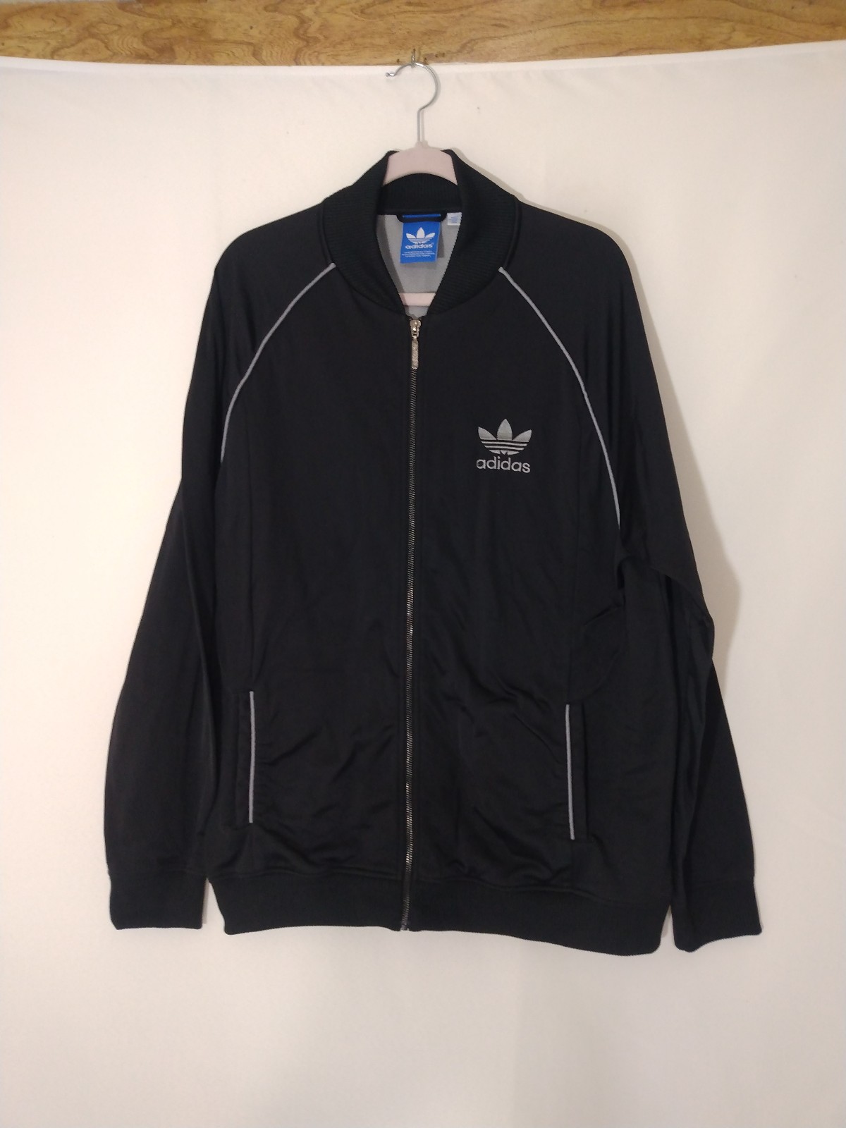 Womens Vintage Adidas Embroidered Fleece Lined Track Jacket Sz 2XL