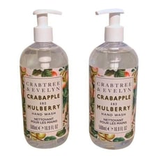 Crabtree & Evelyn Crabapple & Mulberry Hand Wash 16.9 fl oz Lot of 2 Liquid Soap