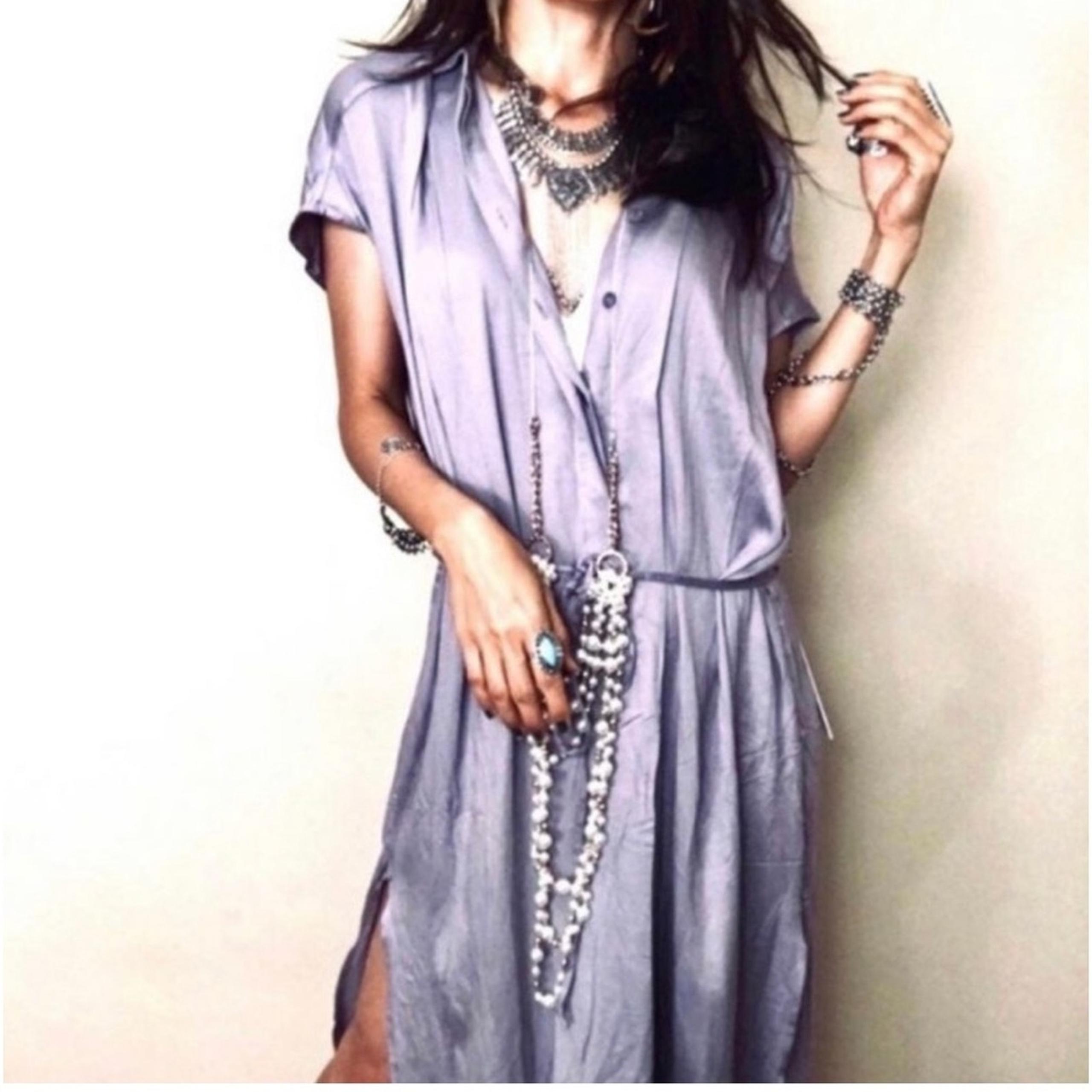 Young fabulous & broke button up shirt midi dress S