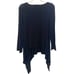 Bryn Walker black striped long sleeve blouse asymmetrical hems oversized