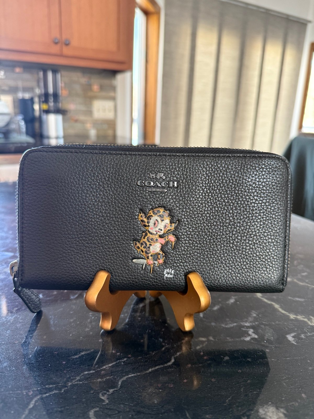 Coach x Baseman Limited Edition Rare Zip Wallet Wild Beast Pre Owned Excellent