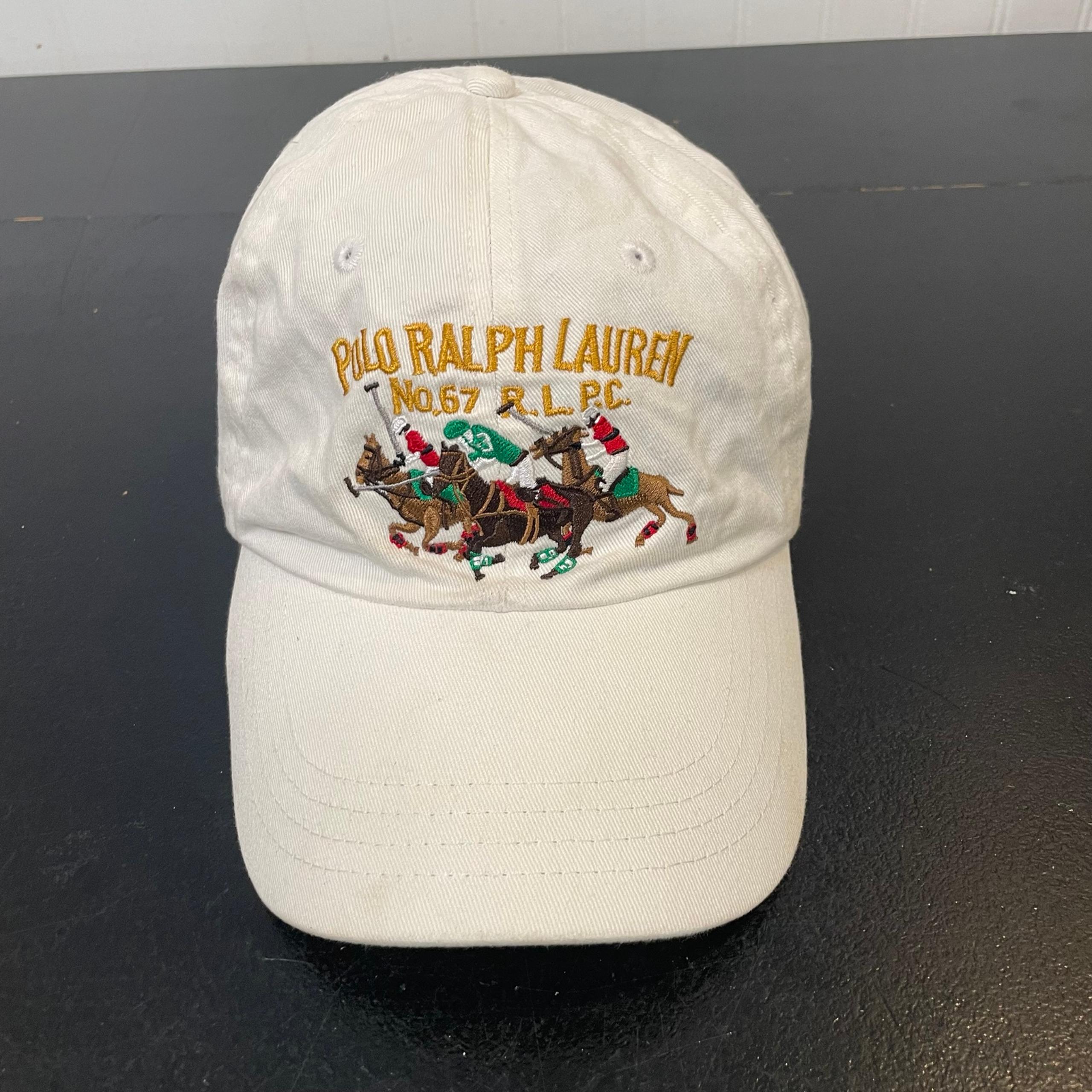 POLO RALPH LAUREN MEN
WHITE 3 POLO PLAYER/ PONY LOGO BALL CAP HAT