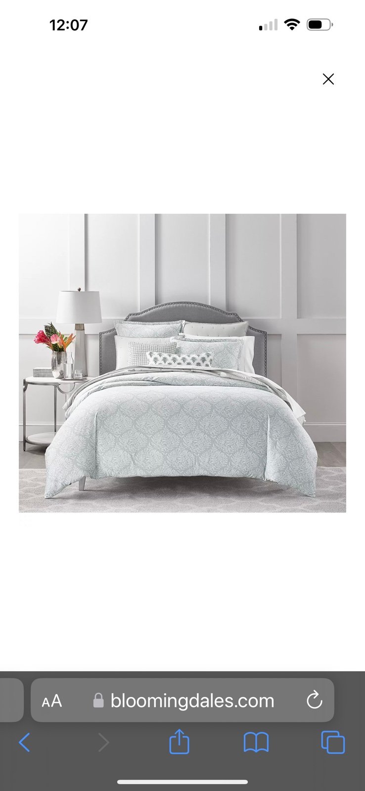 230.00 Bloomingdale’s Exclusive Sky Bedding Duvet Cover