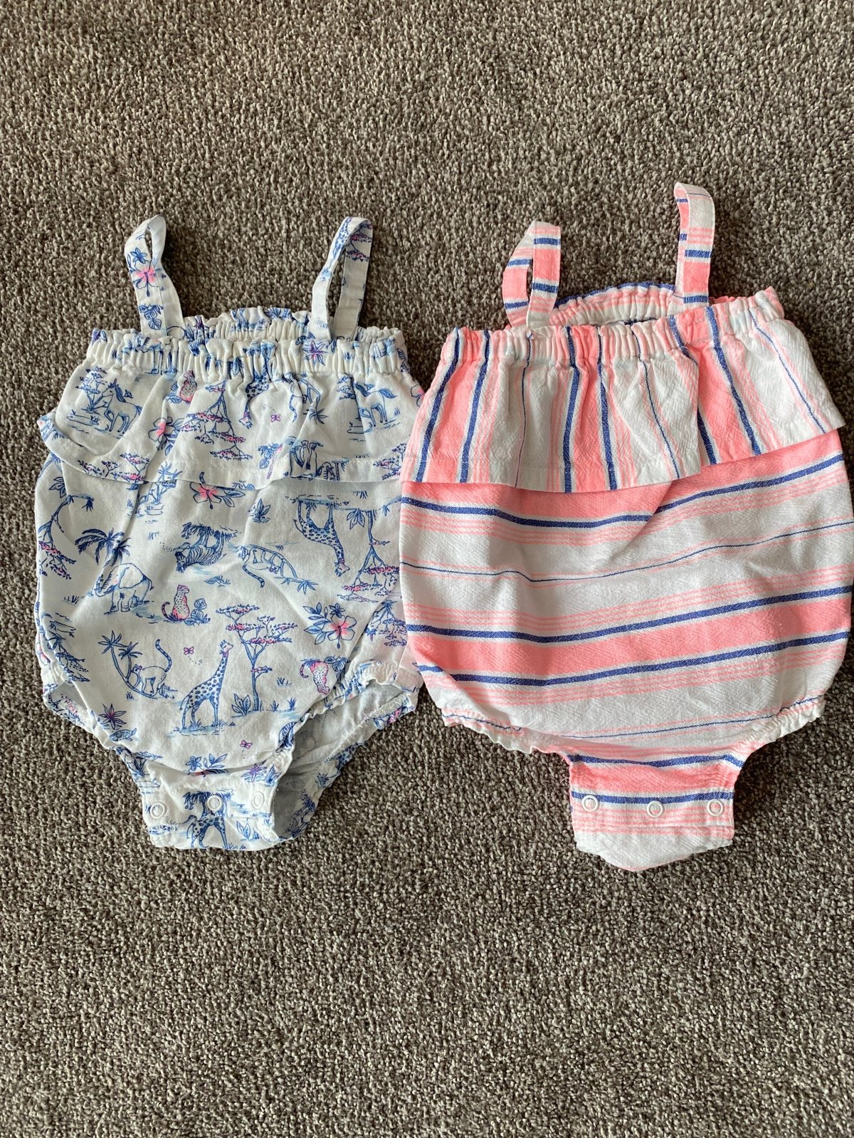 Carters linen rompers for baby girl Carters linen rompers for baby girl
