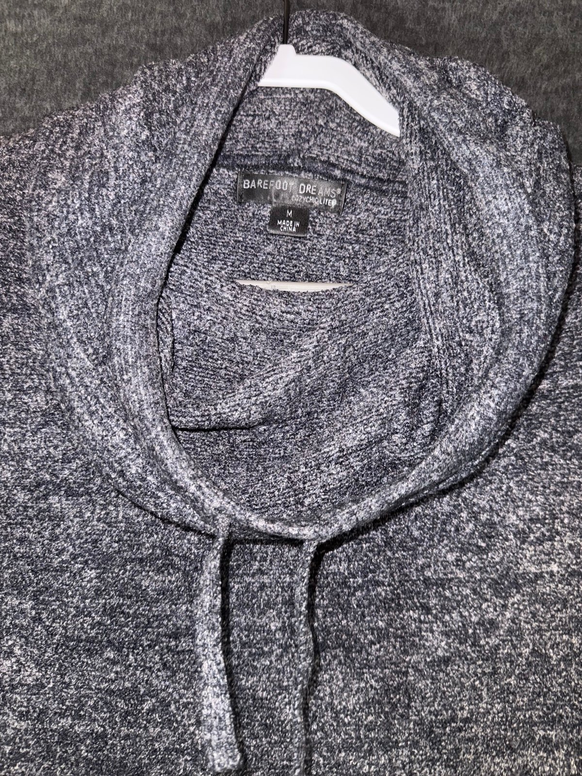 Barefoot Dreams Cozy Dark Gray Hoodie Sweater Size M