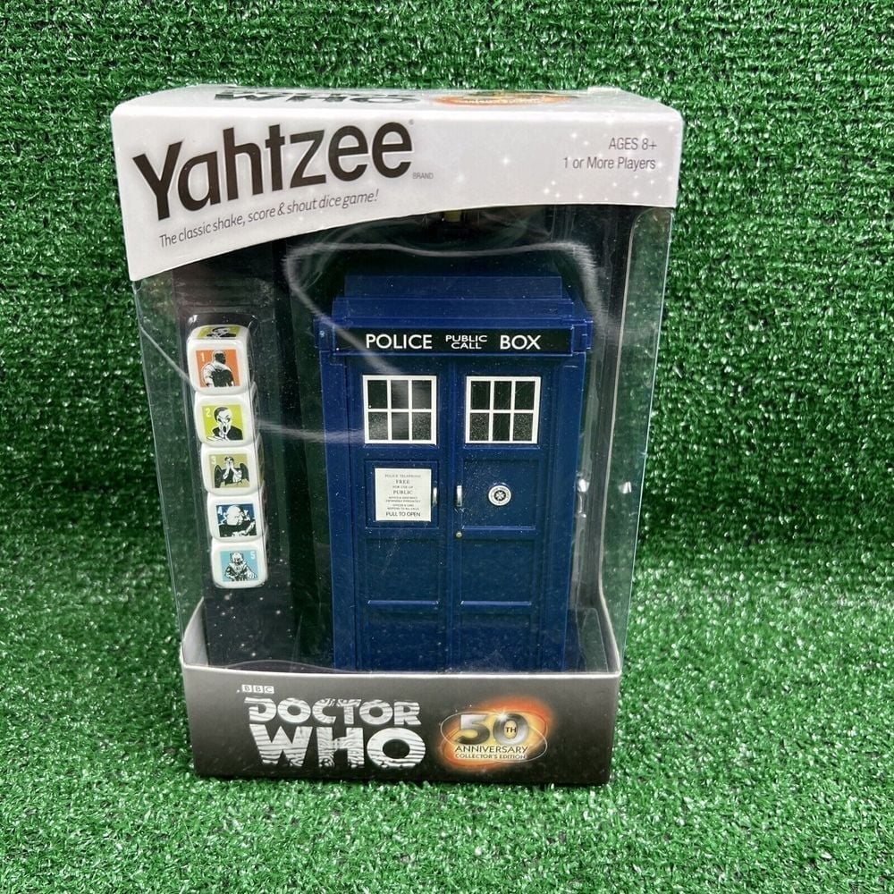 Doctor Who 50th Anniversary Yahtzee Collectors Edition Blue Tardis New Sealed