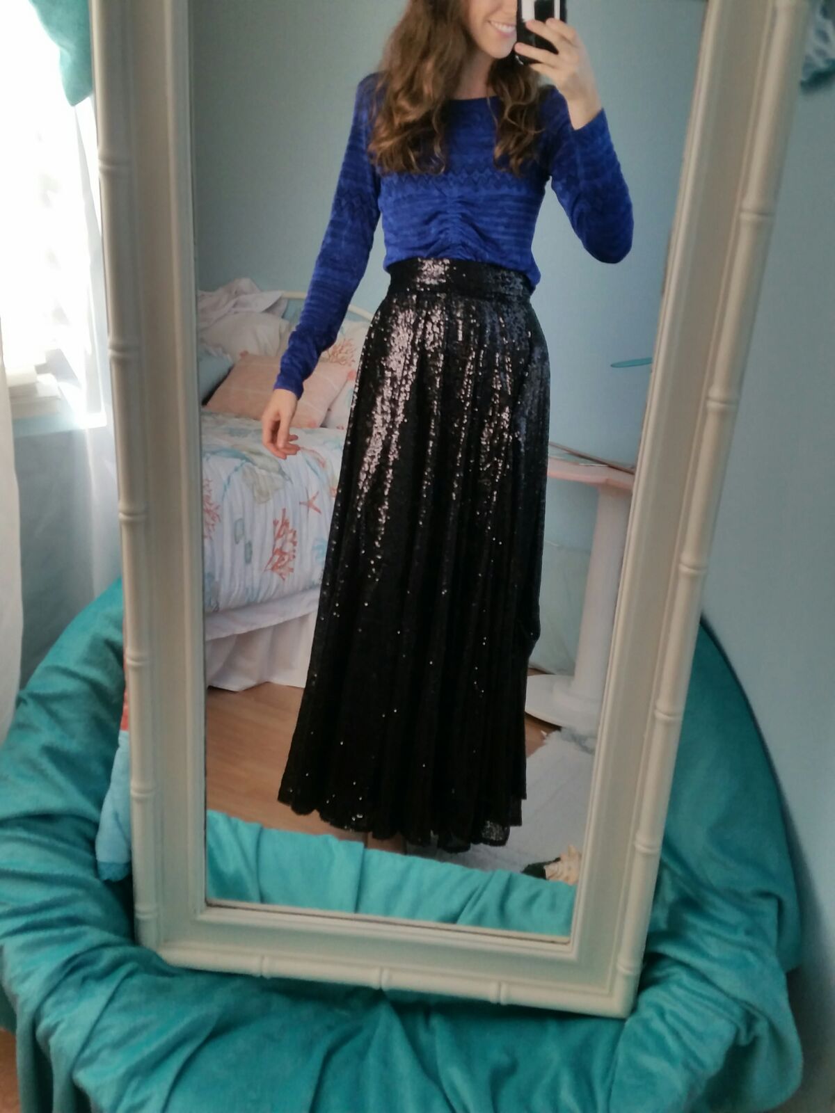 Maxi Sequin Circle Skirt