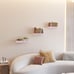 Floating Shelves Wall Shelf Solid Wood for Bathroom Bedroom