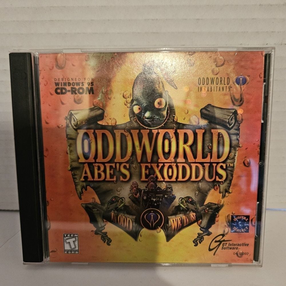 ODDWORLD ABE'S EXODUS - 2 disc set - Windows 95 1998 CD ROM GAME
