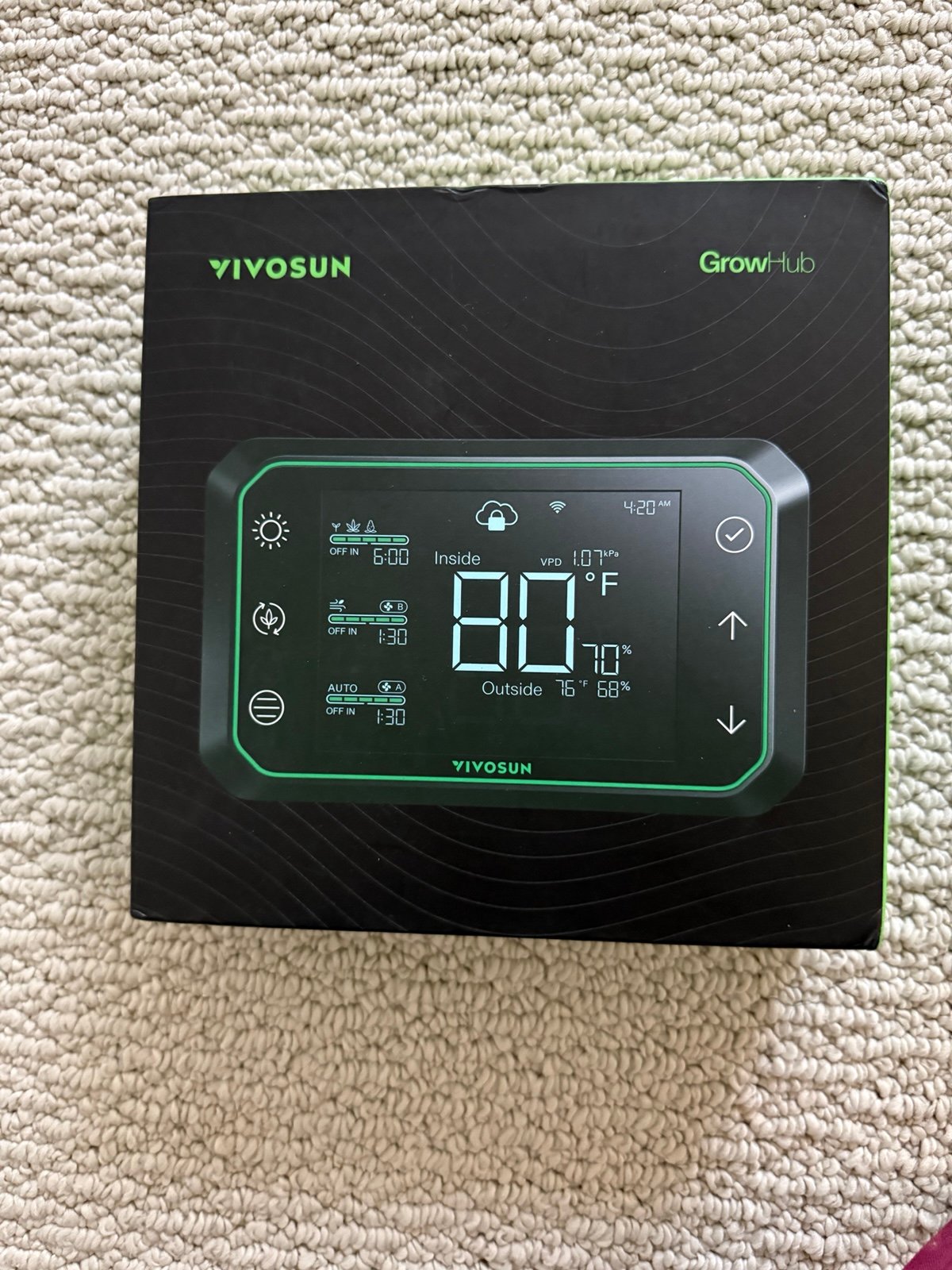 VIVOSUN GrowHub E42A Smart Grow Tent Controller – Touchscreen Display, WiFi, App