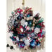 Handmade Christmas Gnome in Sleigh Door Wreath 26 in LED XLW1