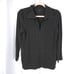 Eileen Fisher Womens Petite Small Gray Grey Full Zip Viscose Mock Neck Sweater