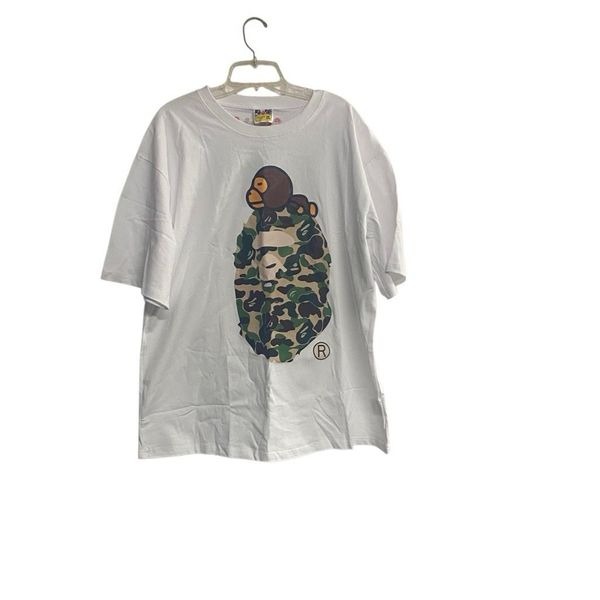 BAPE Camo Milo on Big Ape amen & Women Crewneck Top Coat Short Sleeve Tee Shirt