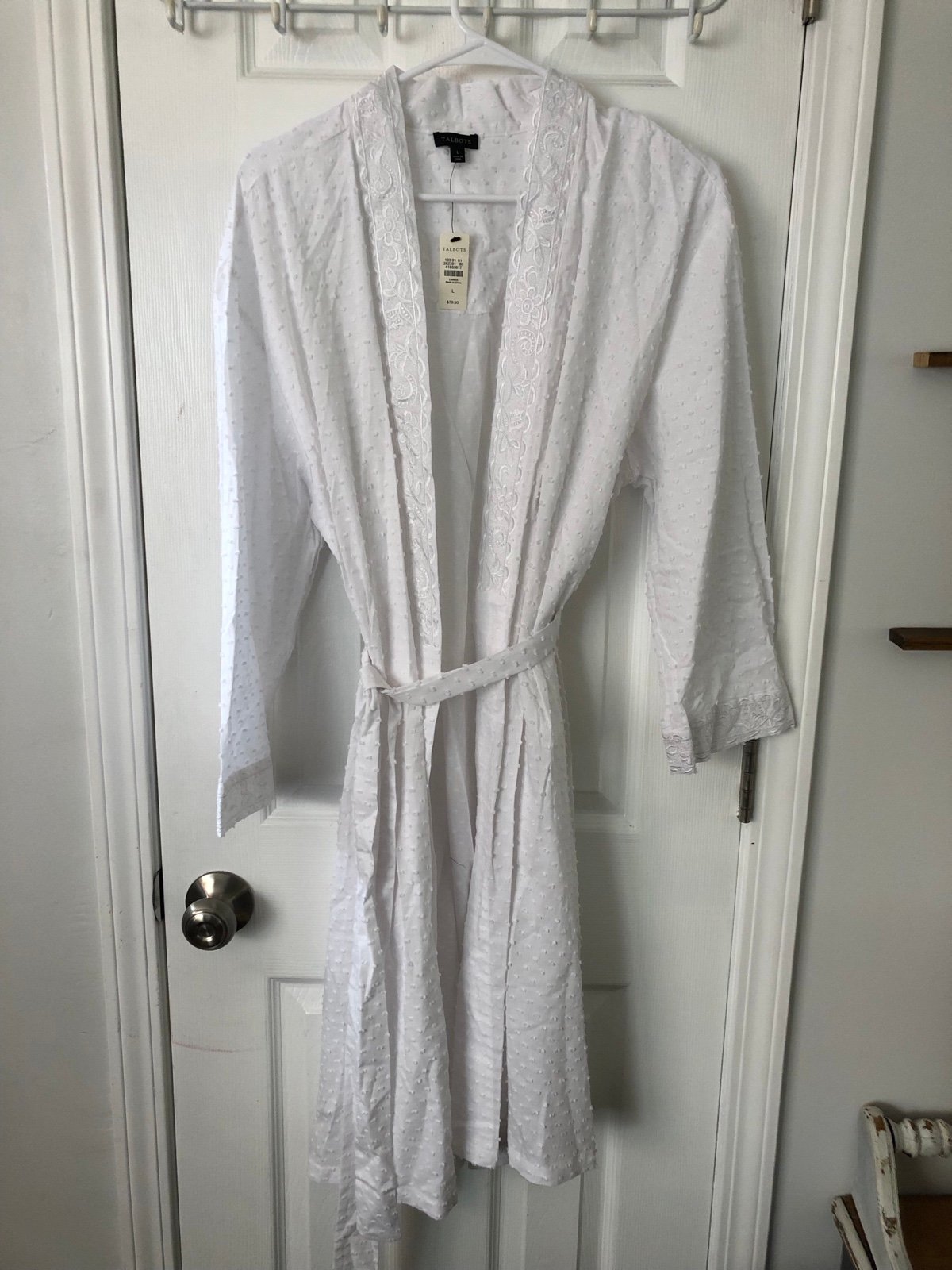 Talbots Swiss Dot Robe