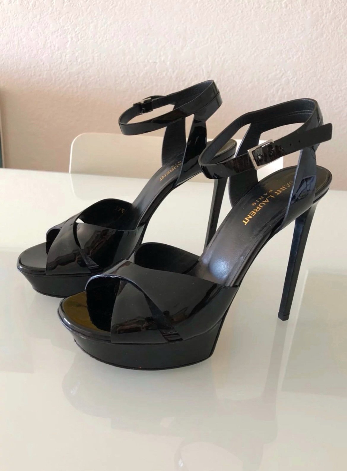 YSL Black Heels Size 39