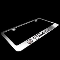 NEW 1PCS CADILLAC Chrome Plated Brass License Plate Frame Officially Licensed