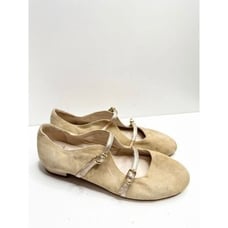 Amalfi Flats Womens Size 5 Tan Leather Double Strap Mary Jane Pillow Feel Shoes