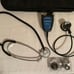 Cardionics E-Scope II Electronic Headset Stethoscope Belt Model 718-7710 Tested
