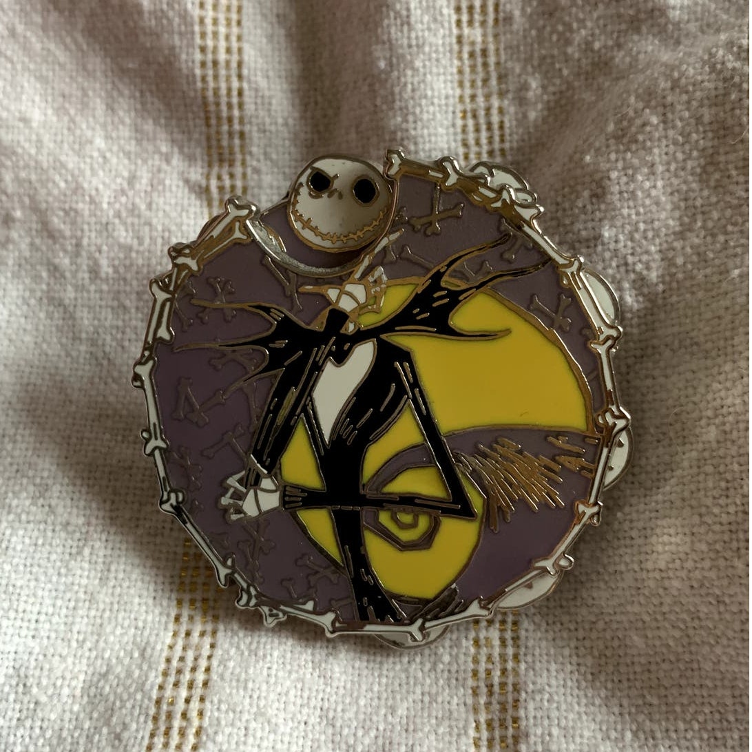 Jack Skellington Nightmare Before Christmas Emotion Spinner Disney Trading Pin