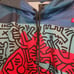 Keith Haring teal hoodie size large