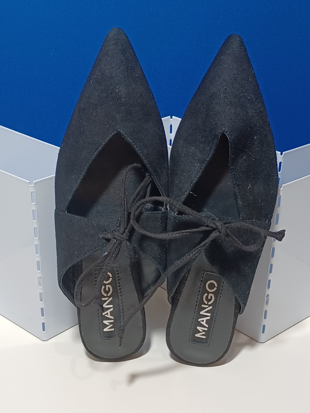 MANGO BOW Leather Slides