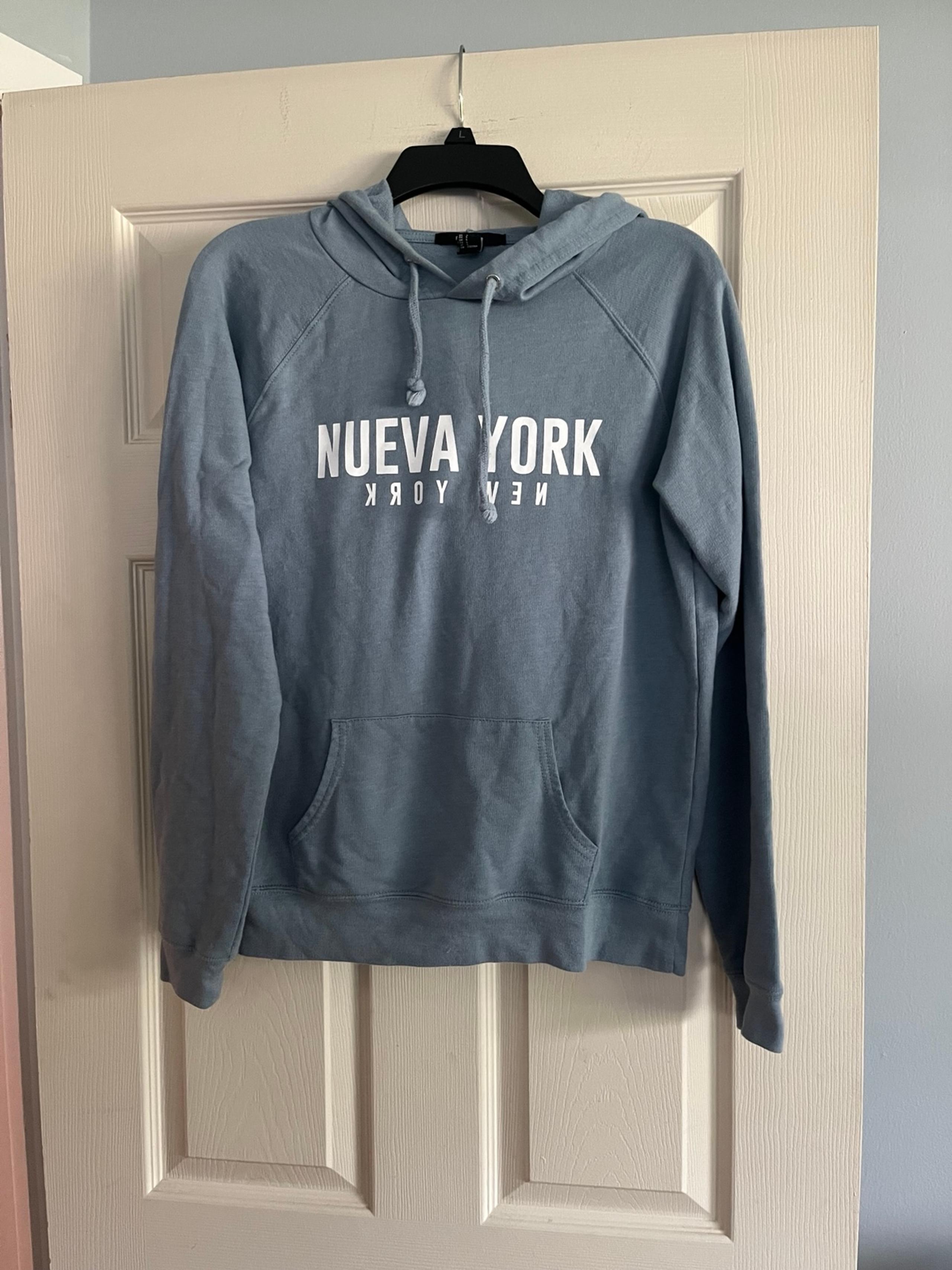 Nueva York New York hoodie blue Forever 21 M L