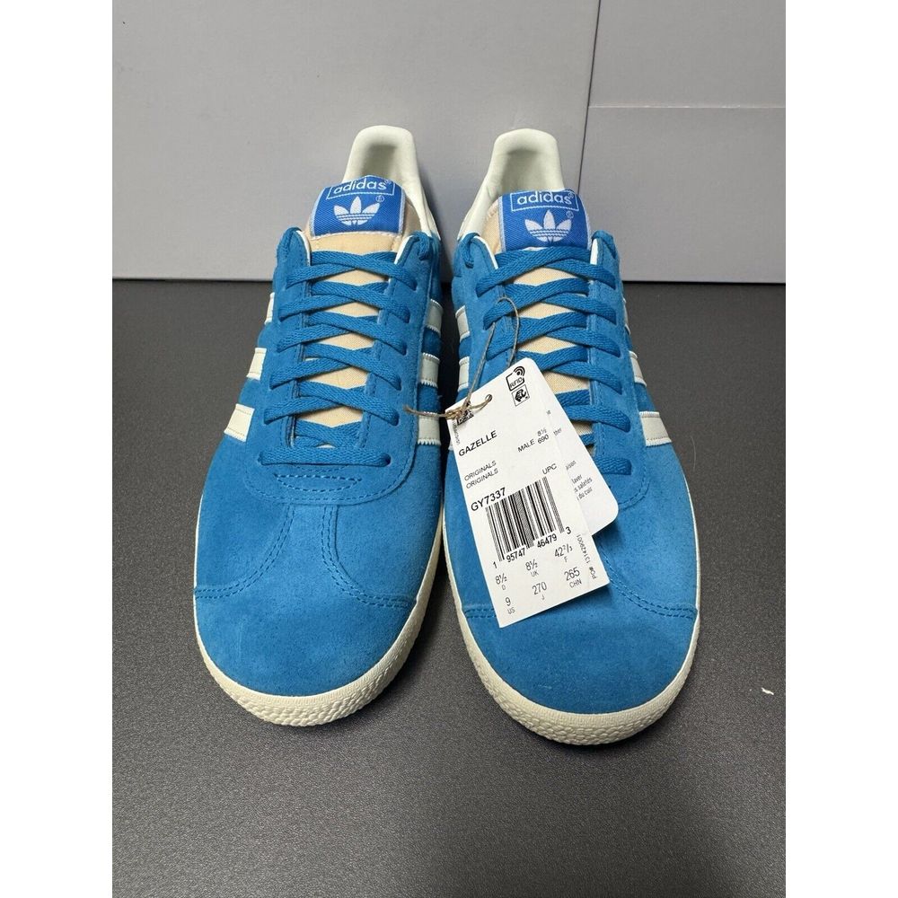 NWT Adidas Gazelle Suede Sneakers Bold Aqua Blue Men's US 9