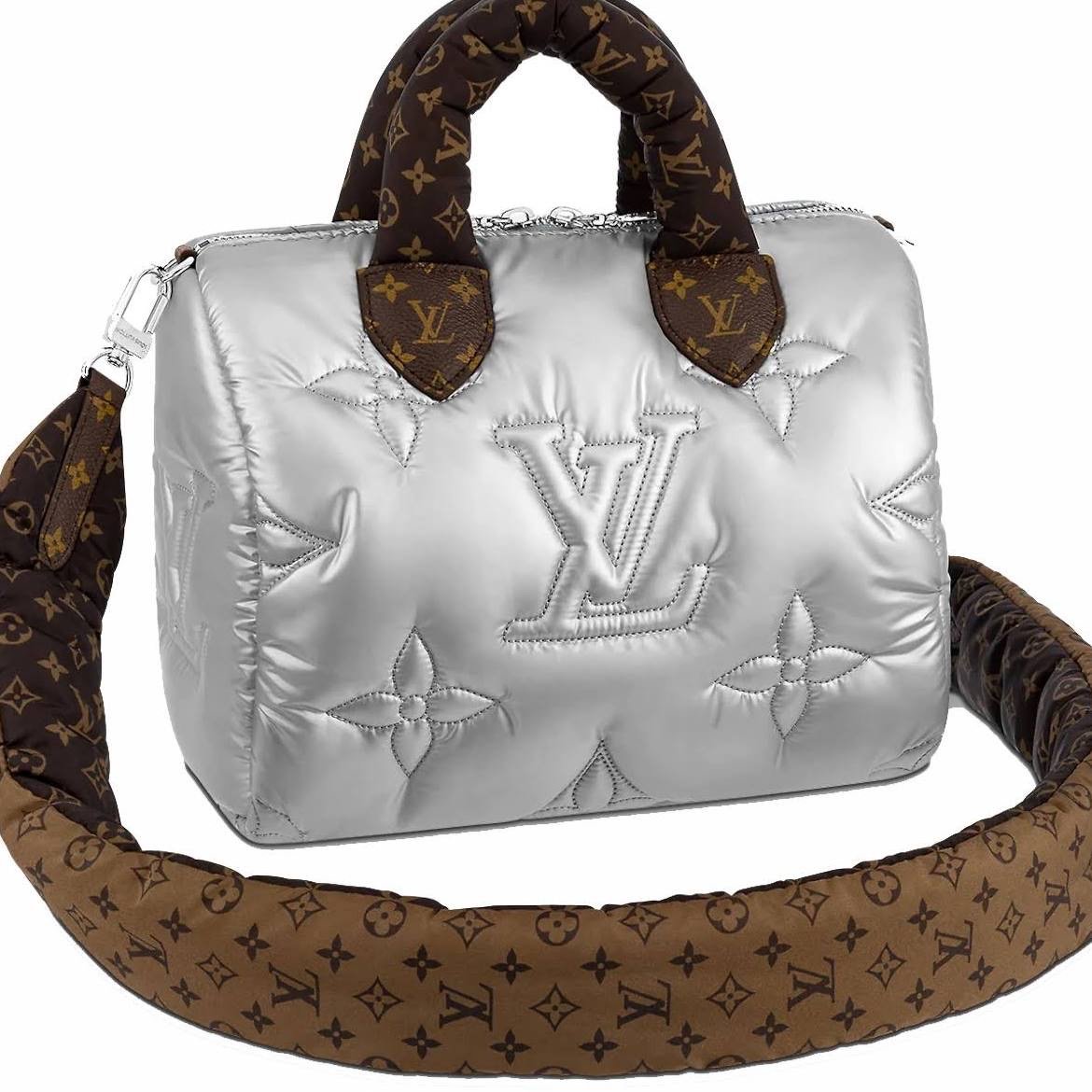 Louis Vuitton Monogram Pillow Speedy Bandouliere 25 Silver