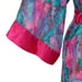 Vintage Victoria's Secret Gold Label Metallic Watercolor Floral Pink Satin Robe