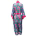 Vintage Victoria's Secret Gold Label Metallic Watercolor Floral Pink Satin Robe