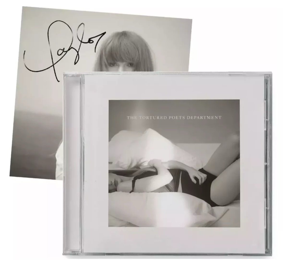 Taylor Swift Tortured Poets Department CD + The Manuscript Hand Signed Photo