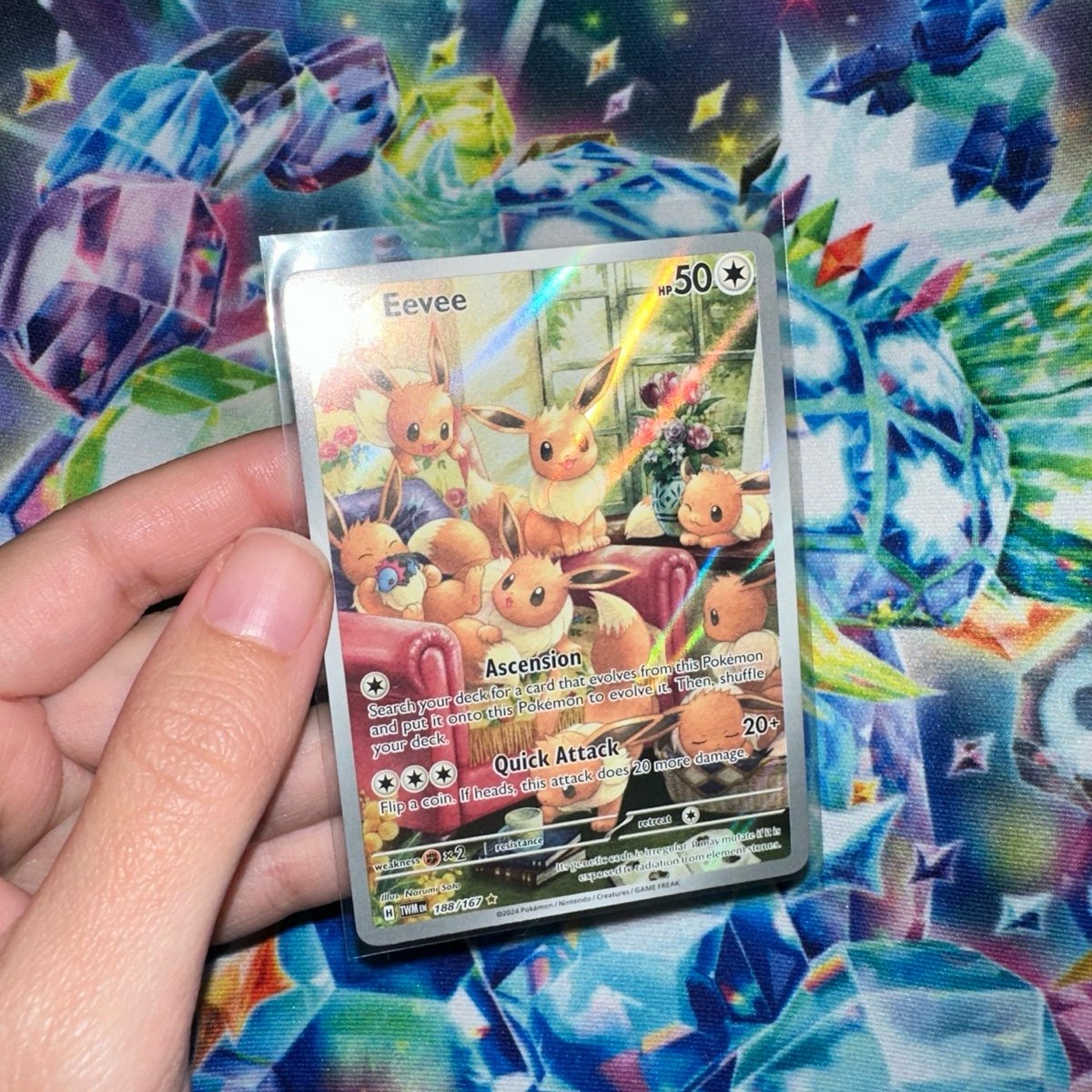 Evee #186 Twilight Masquerade Pokemon Card