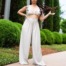 Two Piece Spring/Summer Co-ord Pant Set 32” inseam TALL GIRL FRIENDLY
